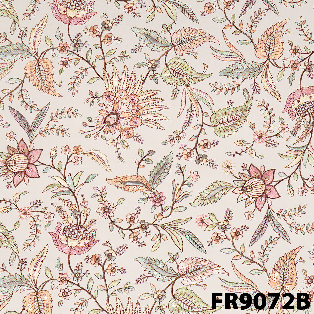 Embroidered Sequins Georgette 9072