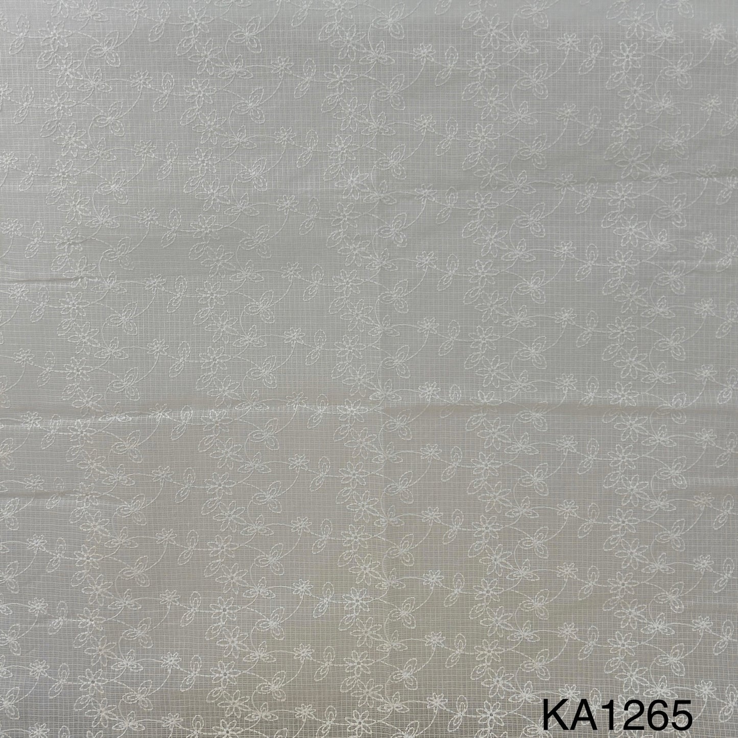 Embroidered Kota Cotton Fabric-KA1265