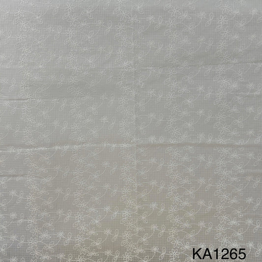 Embroidered Kota Cotton Fabric-KA1265