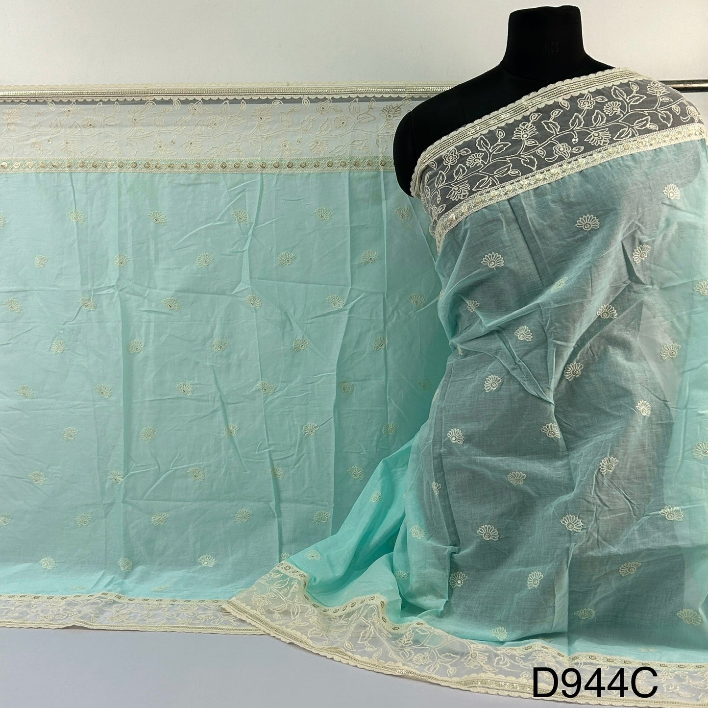 Embroidered Sequins Cotton Dupatta D-944