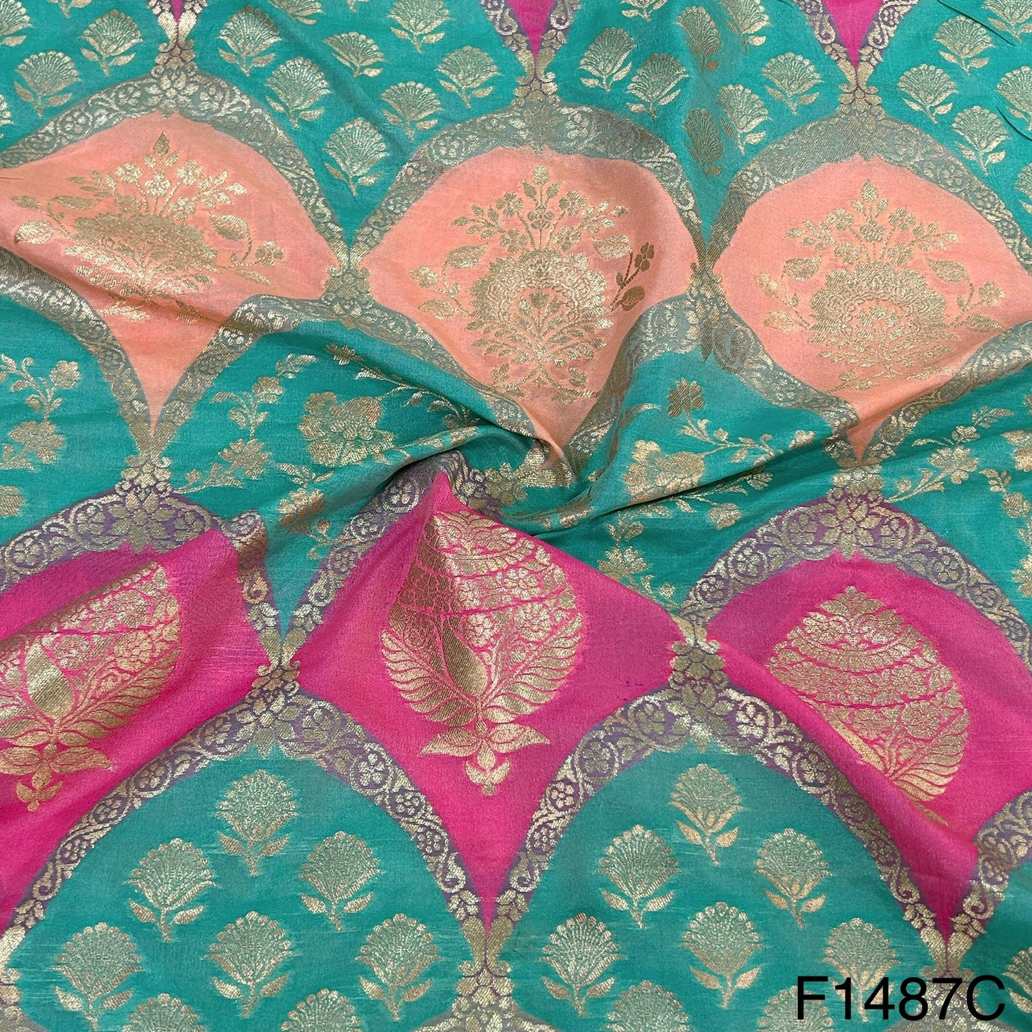 Banarasi Silk Brocade Fabric-F1487