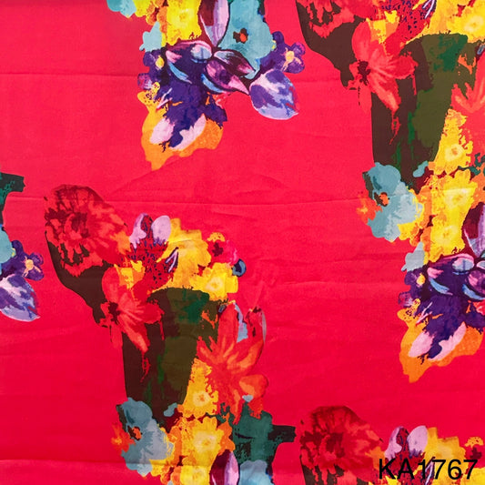 Printed Modal Satin Fabric-KA1767