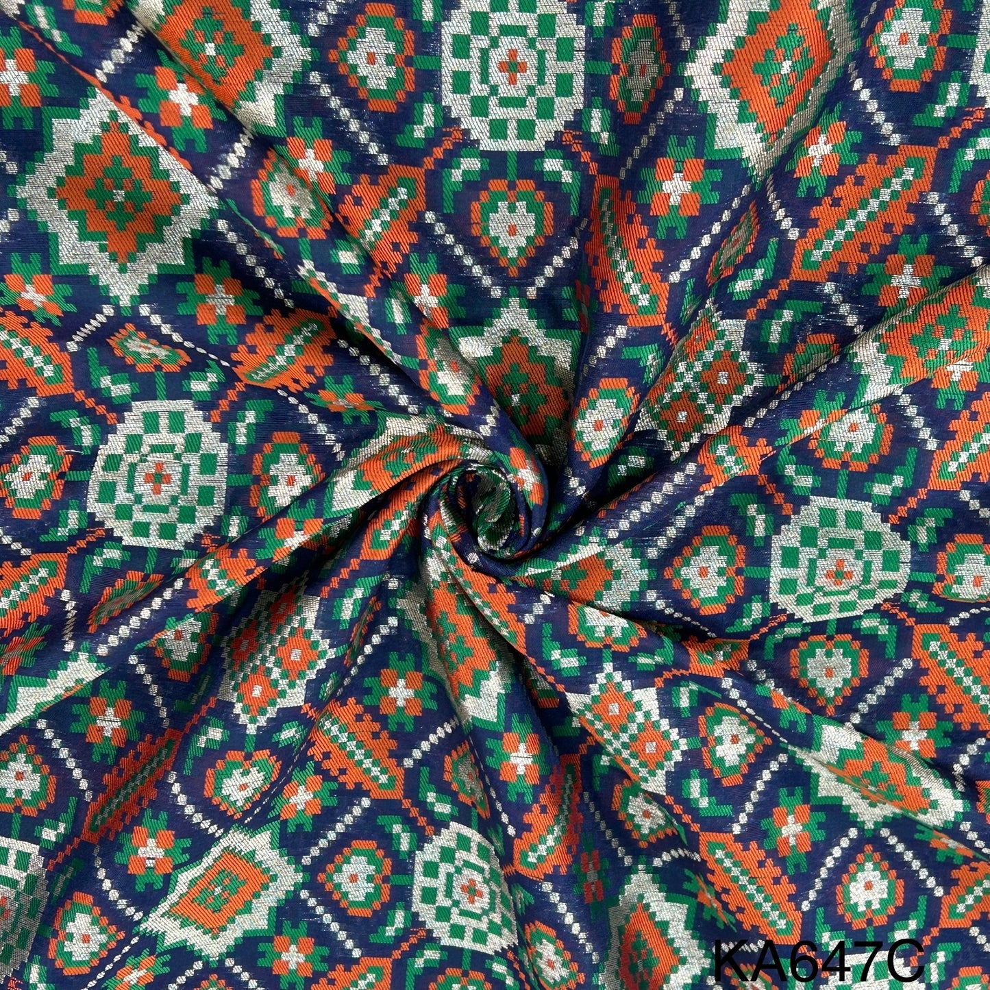 Banarasi Silk Brocade Fabric-KA647