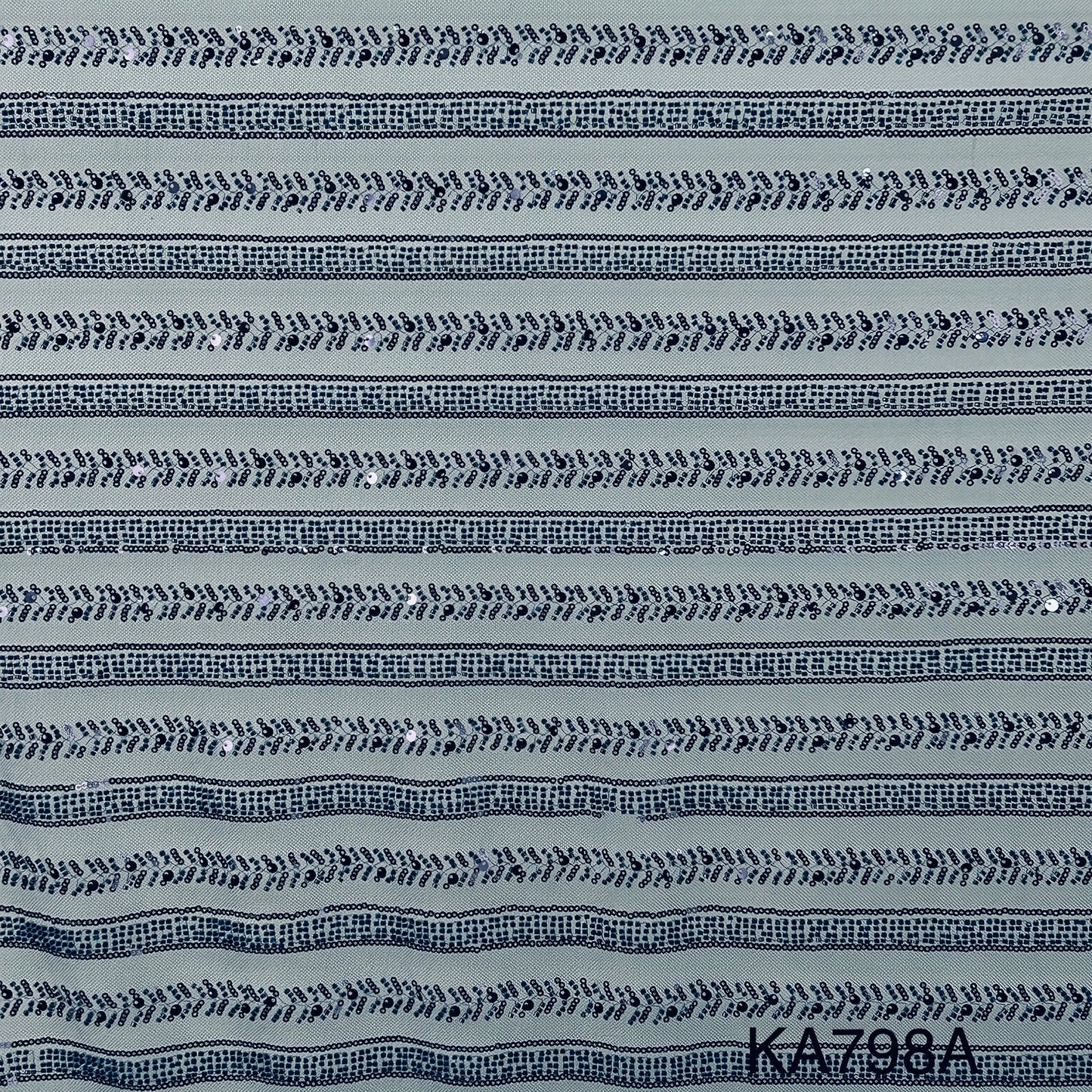 Imported Sequins Cut Dana Net Fabric - KA798