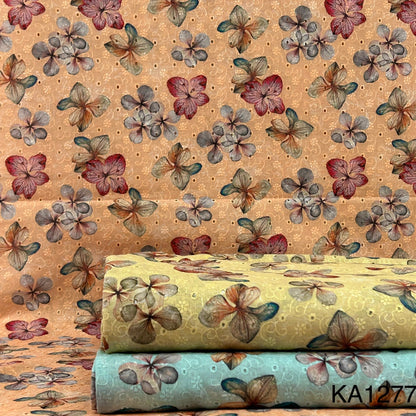 Chikankari Printed Cotton Fabric-KA1277