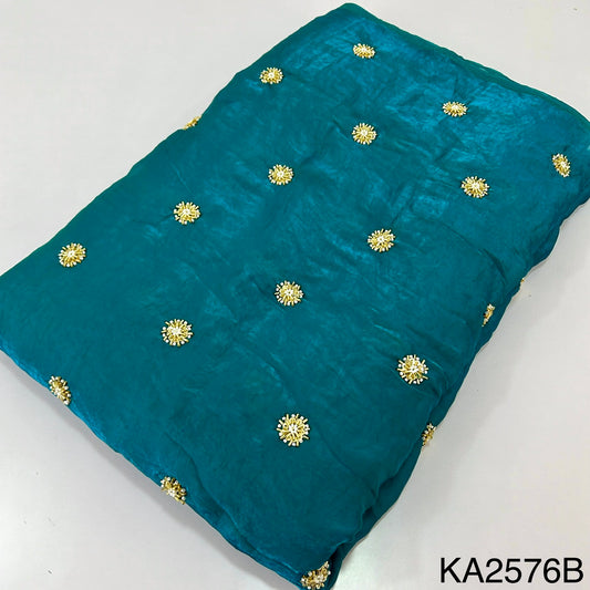 Sequins Cut Dana Work  shiny organza Fabric-KA2576