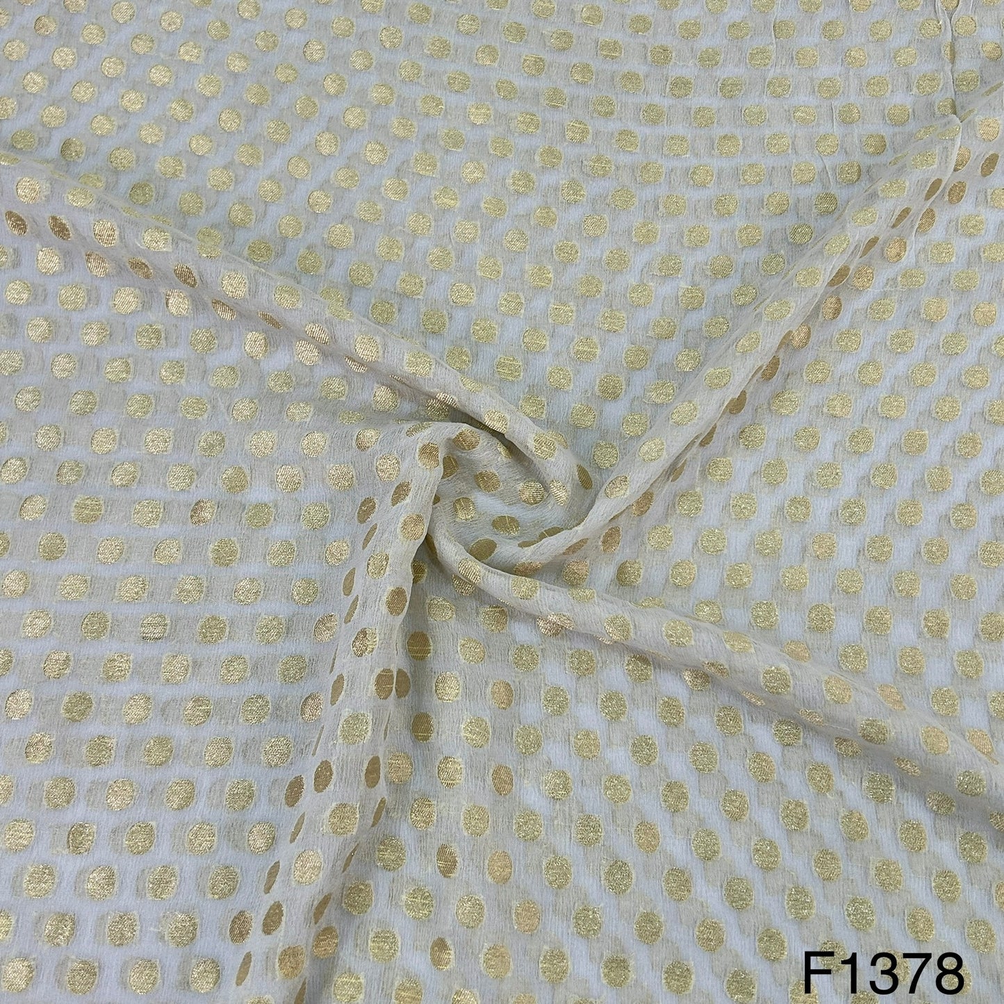 Dyeable Pure Banarasi Georgette Fabric-F1378