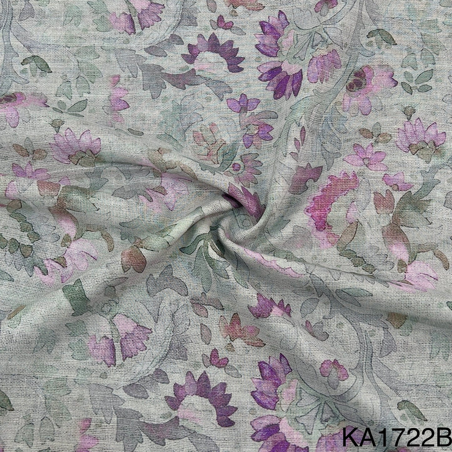 Printed Pure 2 X 2 Rubia cotton Fabric-KA1722