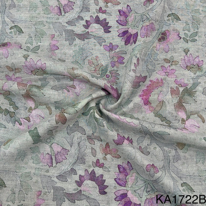 Printed Pure 2 X 2 Rubia cotton Fabric-KA1722