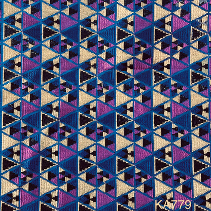 Thread Embroidered Sequins Dupion Silk Fabric-Ka779