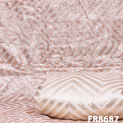 Dyeable Sequins Georgette Fabric-FR8687