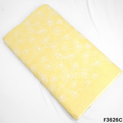 Thread Embroidered Kota Cotton Fabric-F3626