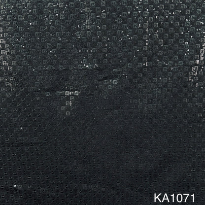 Thread Sequins Embroidered Georgette Fabric-KA1071