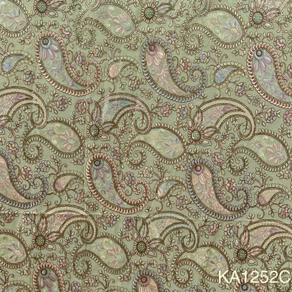 Thread Sequins Embroidered Georgette Fabric-KA1252