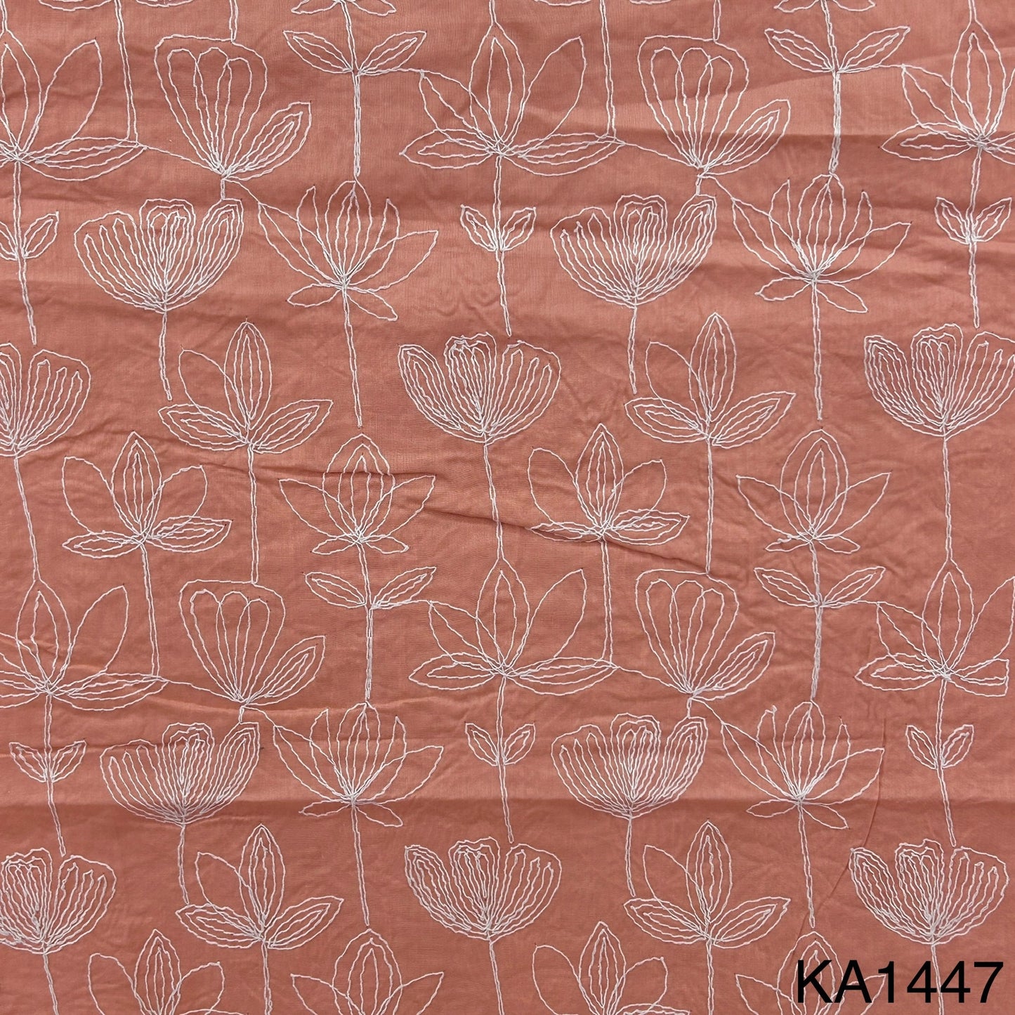 Embroidered Cotton Fabric-KA1447