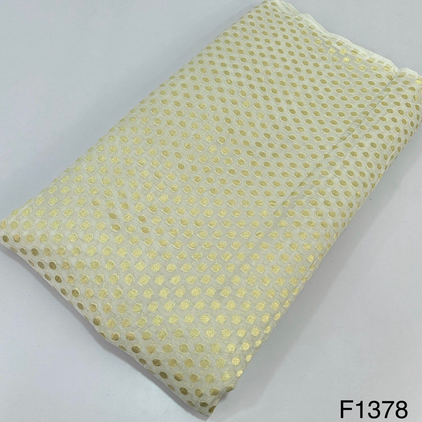 Dyeable Pure Banarasi Georgette Fabric-F1378