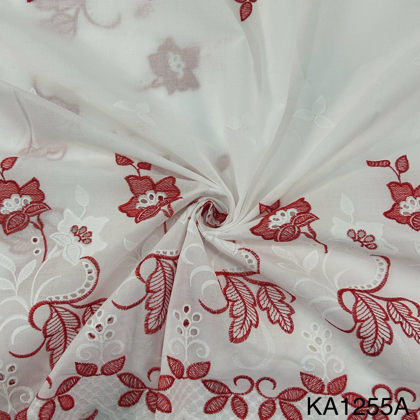 Chikankari Cotton Fabric-KA1255