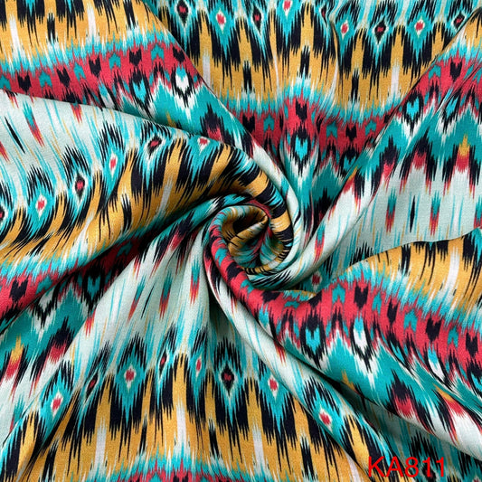 Printed Modal Satin Fabric-KA811