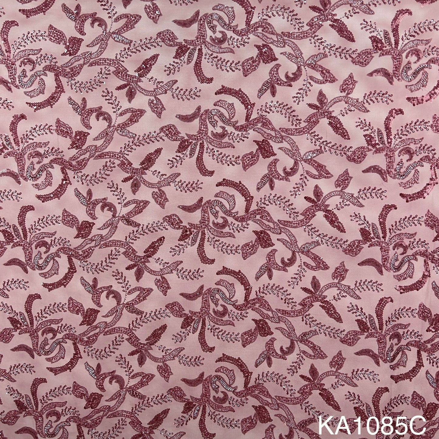 Embroidered Sequins Cut Dana Work Net Fabric KA-1085