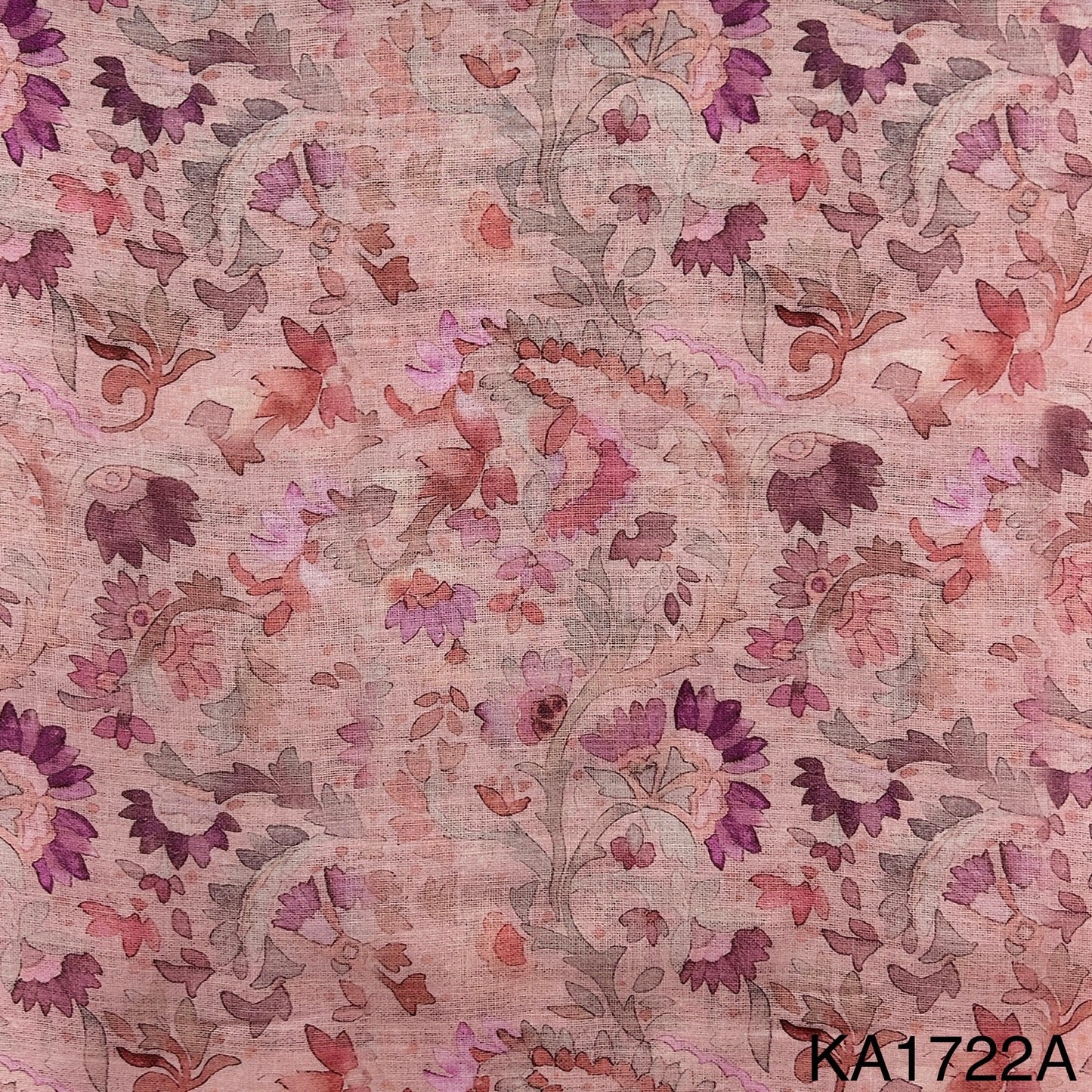 Printed Pure 2 X 2 Rubia cotton Fabric-KA1722