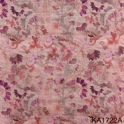 Printed Pure 2 X 2 Rubia cotton Fabric-KA1722