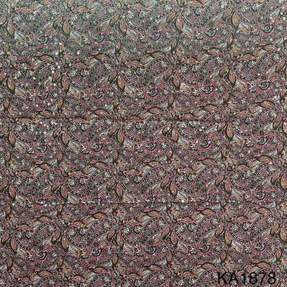 Printed Sequins Georgette Fabric-KA1878