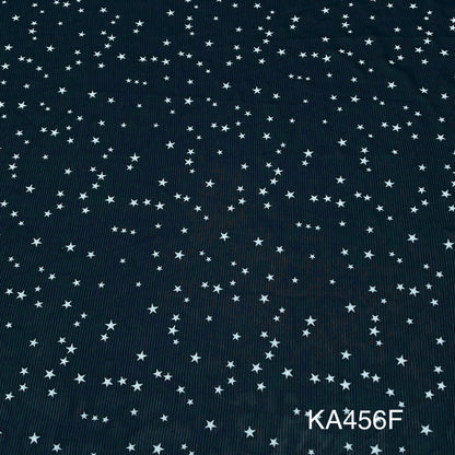 RUBBER Print Georgette Fabric-KA456