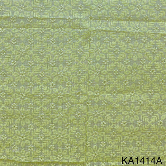 Embroidered Kota Cotton Fabric-KA1414