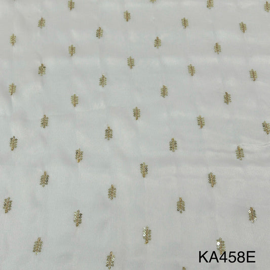 Zari Sequins Shimmer Silk Fabric-KA458