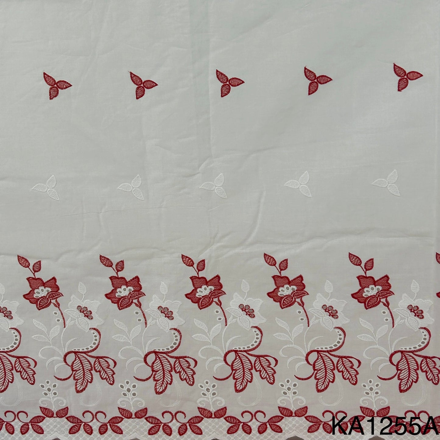 Chikankari Cotton Fabric-KA1255