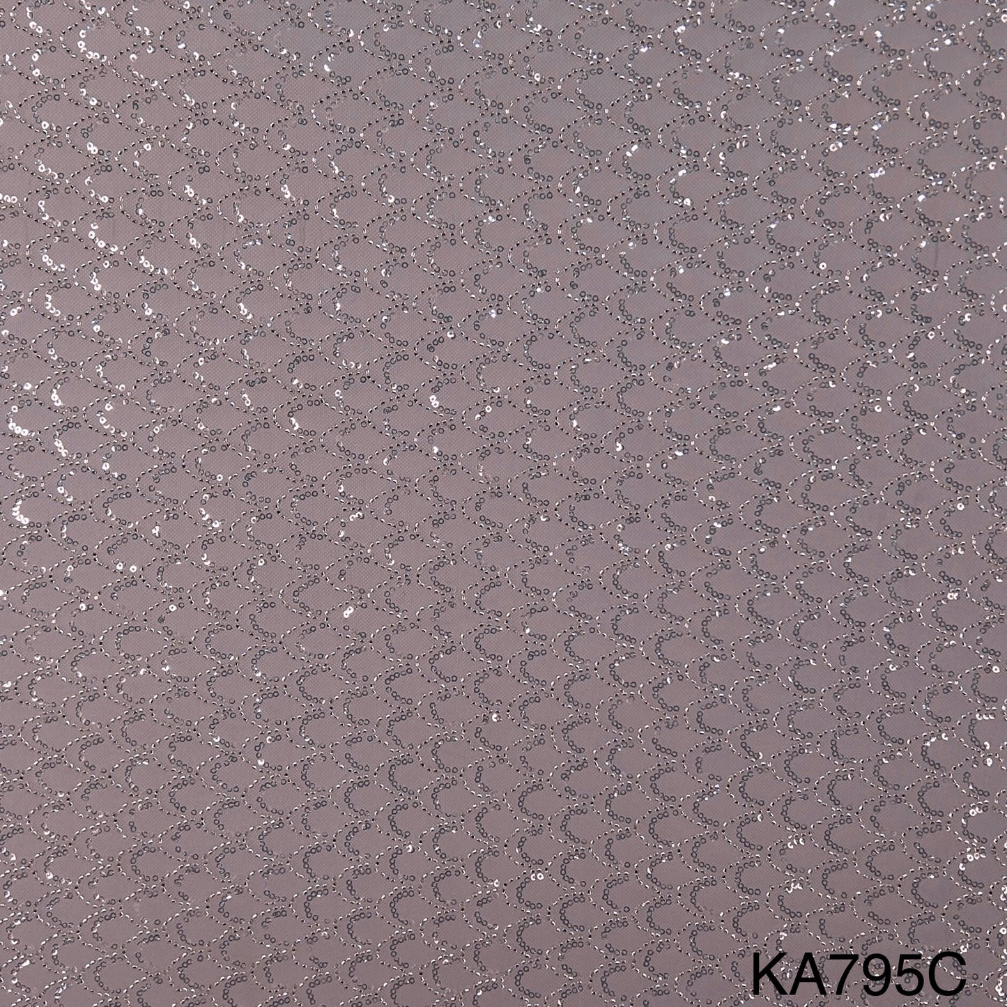 Imported Sequins Cut Dana Net Fabric - KA795