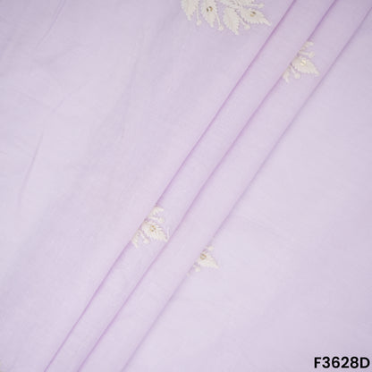 Thread Sequins Work Cambric Cotton Fabric-F3628