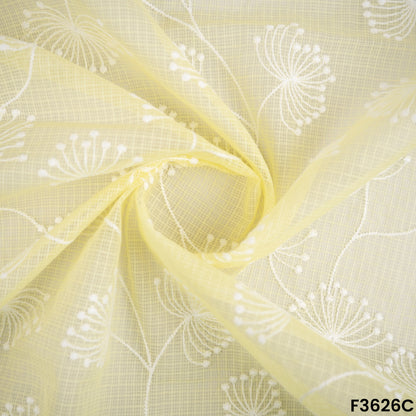 Thread Embroidered Kota Cotton Fabric-F3626