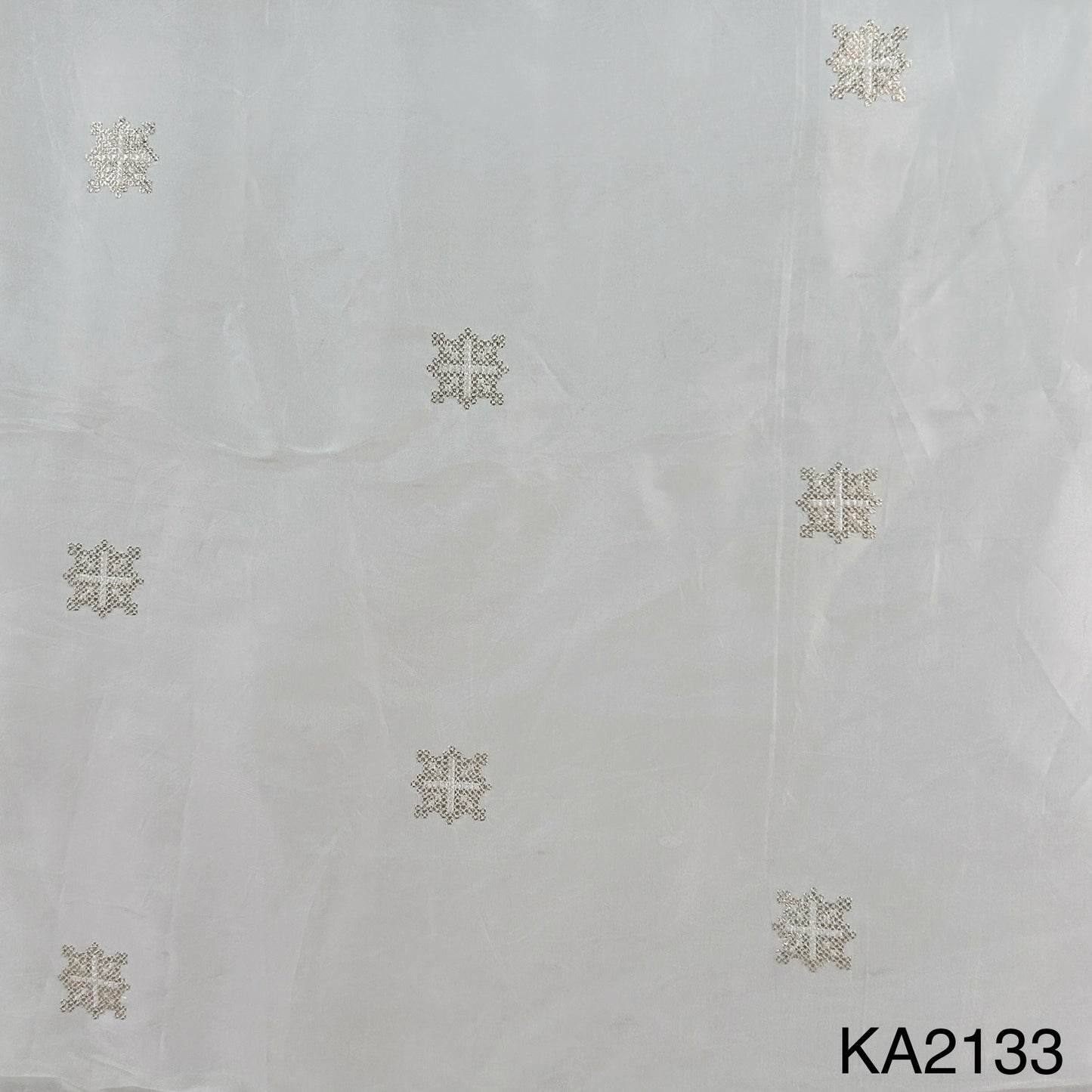 Dyeable Sequins Buti Opara Silk Fabric-KA2133