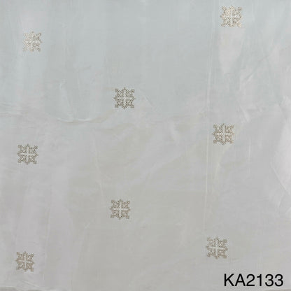 Dyeable Sequins Buti Opara Silk Fabric-KA2133