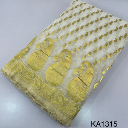 Dyeable Banarasi Georgette Fabric-KA1315