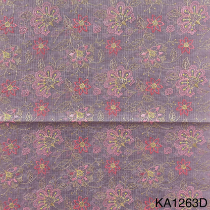 Embroidered Kota Cotton Fabric-KA1263