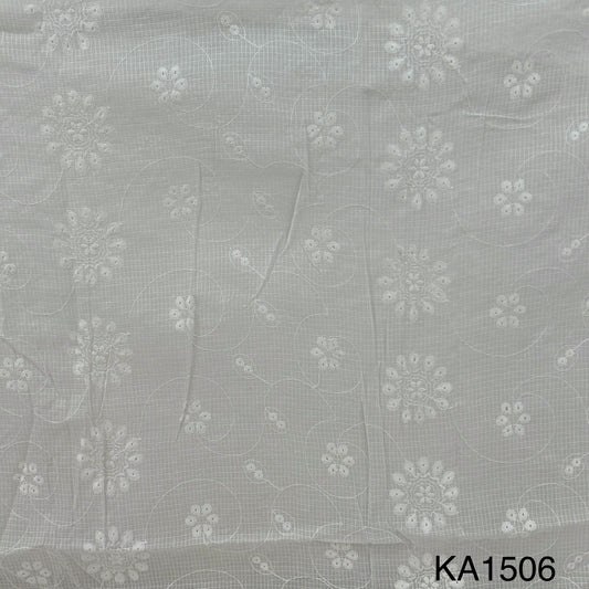 Embroidered Kota Cotton Fabric-KA1506