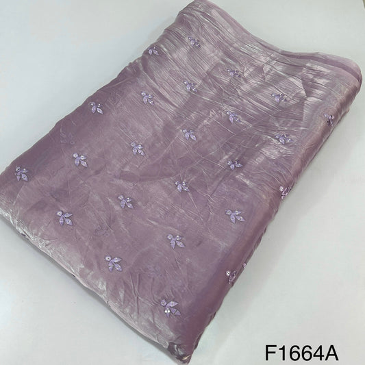 Thread Sequins Buti shiny organza Fabric-F1664
