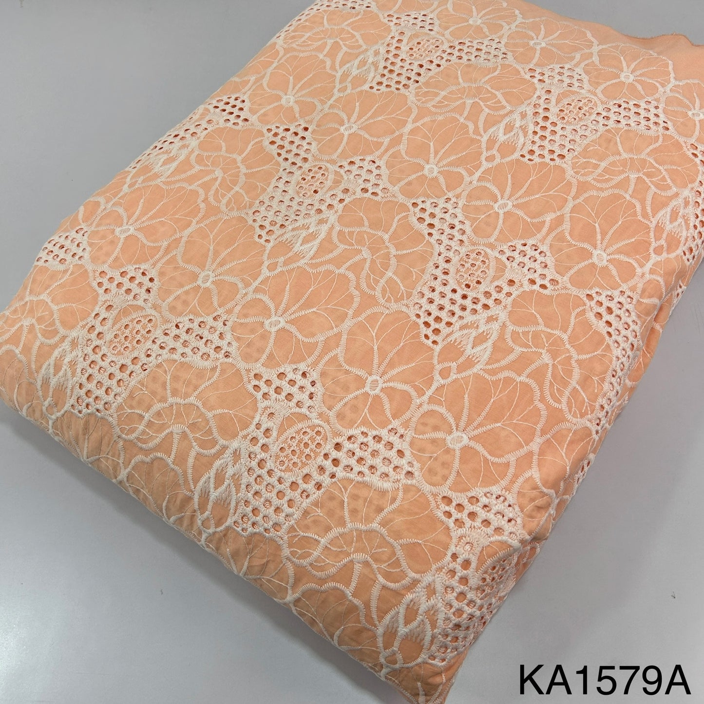 Embroidered Cotton Fabric-KA1579