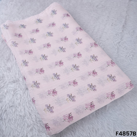 Digital Print Mul Chanderi Fabric- F4857