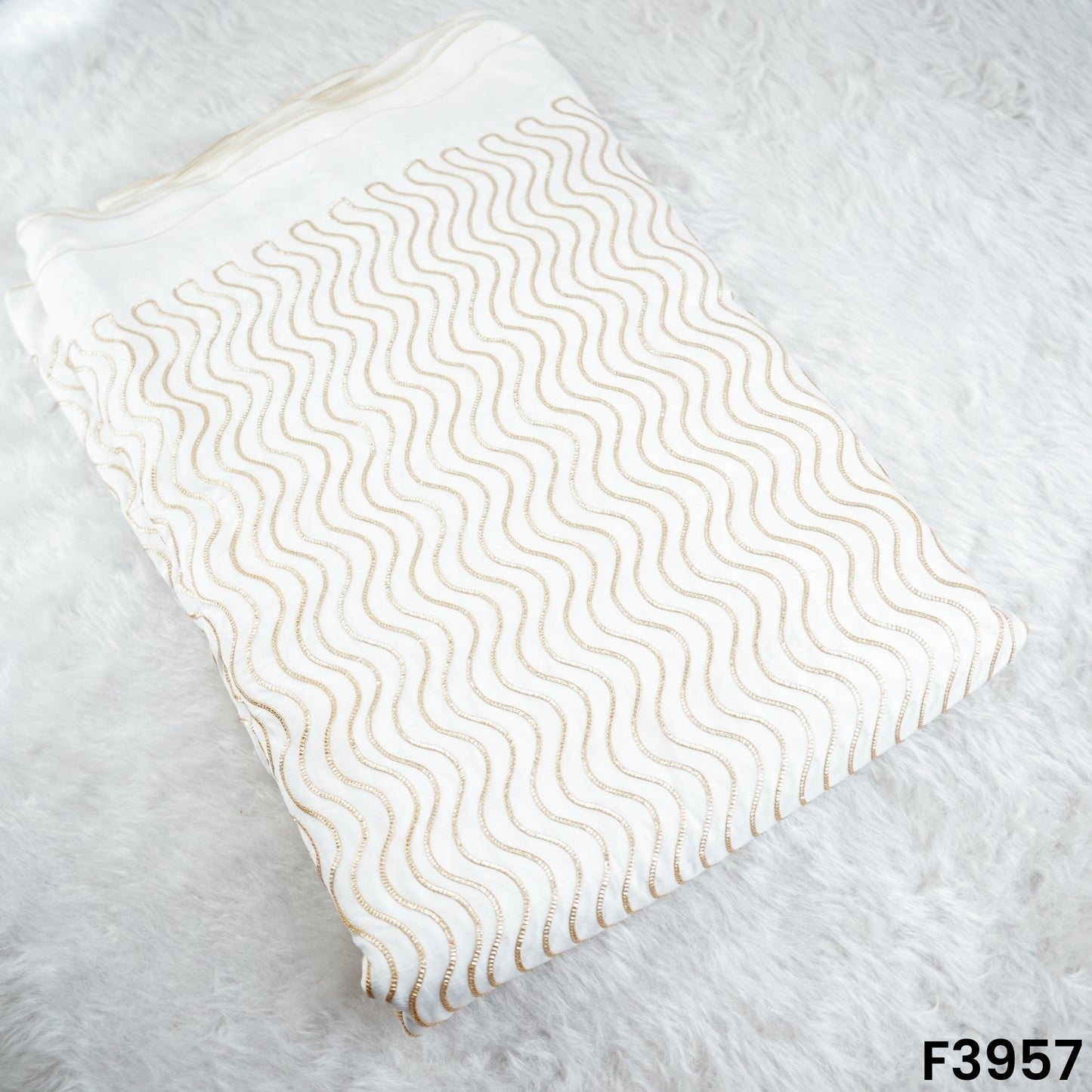 Dyeable Gota Patti Uppada Silk Fabric- F3957