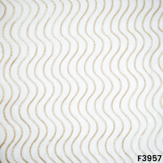 Dyeable Gota Patti Uppada Silk Fabric- F3957