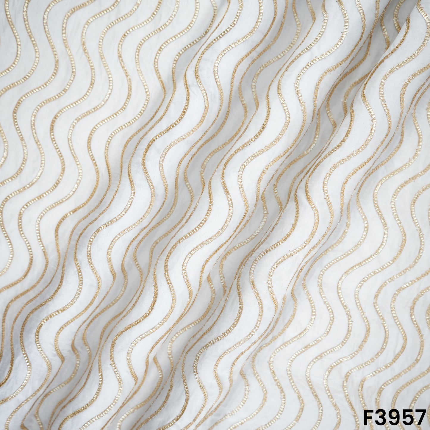 Dyeable Gota Patti Uppada Silk Fabric- F3957