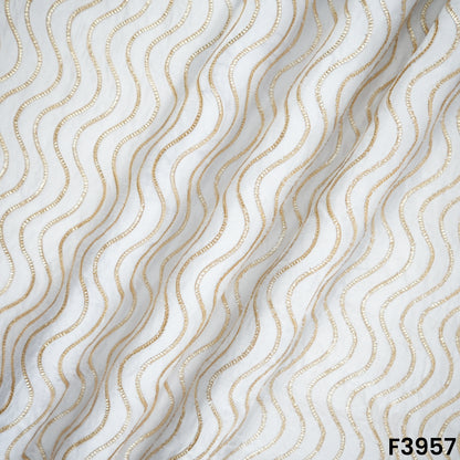 Dyeable Gota Patti Uppada Silk Fabric- F3957