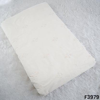 Thread Sequins Embroidered Kora Cotton Fabric - F3979