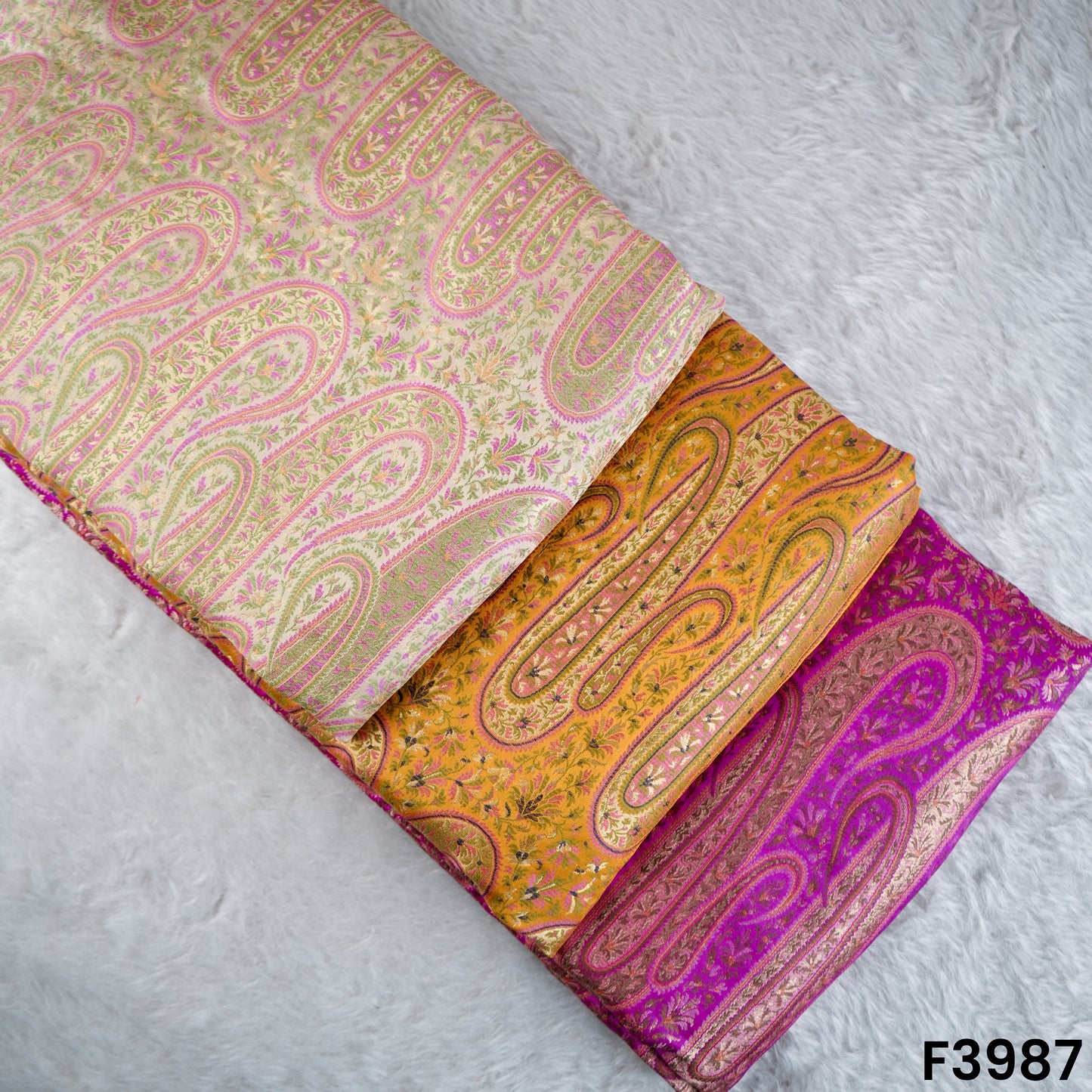 Self Jacquard Brocade Fabric- F3987