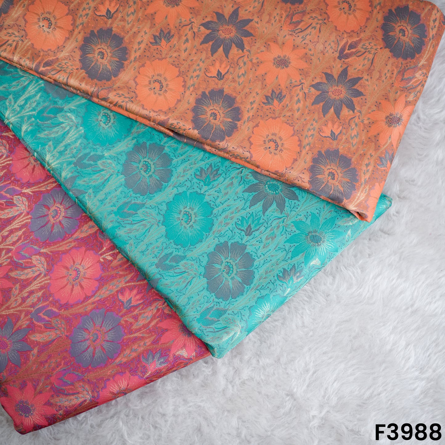 Self Jacquard Brocade Fabric- F3988