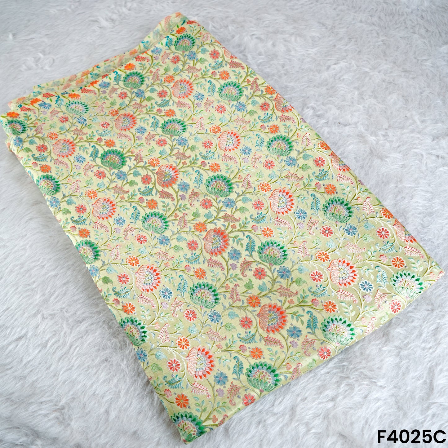 Pure Banarasi Silk Fabric- F4025