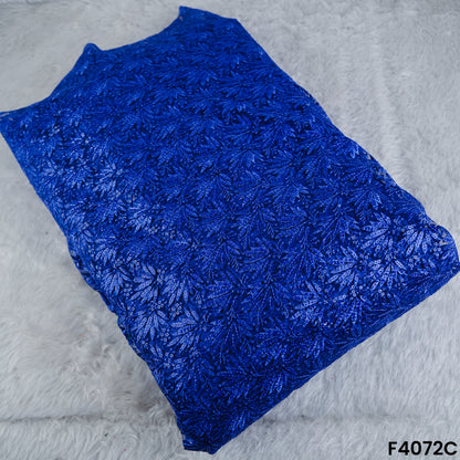 Thread Sequins Embroidered Net Fabric- F4072